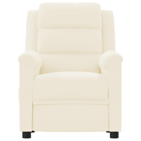 vidaXL Elektrické masážní křeslo krémové umělá kůže