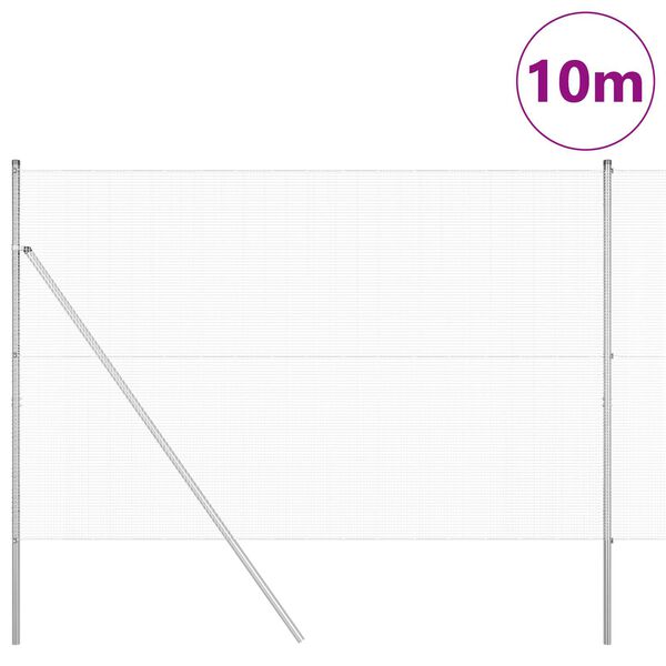vidaXL Plot s př&iacute;spěvky Stř&iacute;brn&aacute; 1.6 x 10 m Ocel