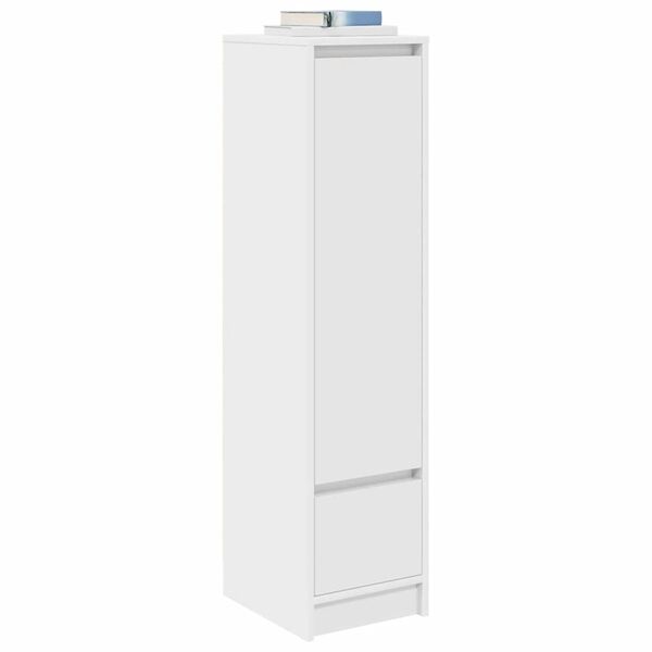 vidaXL Highboard White 29,5x34x119,5 cm Dřevěn&aacute; konstrukce