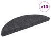 vidaXL Schodov&eacute; rohože samolepic&iacute; 10 ks 56 x 17 x 3 cm tmavě &scaron;ed&eacute; půlkulat&eacute;