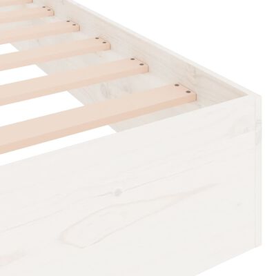 vidaXL Rám postele bílý masivní dřevo 160 x 200 cm