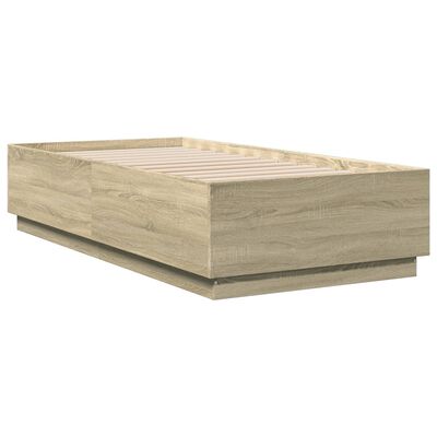 vidaXL Rám postele dub sonoma 90 x 190 cm kompozitní dřevo