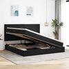 vidaXL Postel s &uacute;ložn&yacute;m prostorem a LED osvětlen&iacute;m Čern&aacute; 200 x 200 cm