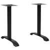 vidaXL Nohy pro bistro stoly 2 ks čern&eacute; 61x8x72 cm litina
