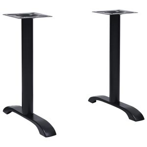 vidaXL Nohy pro bistro stoly 2 ks čern&eacute; 61x8x72 cm litina