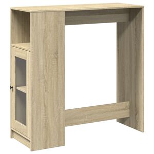 vidaXL Barov&yacute; stůl s reg&aacute;ly dub sonoma 101 x 40 x 103,5 cm kompozit