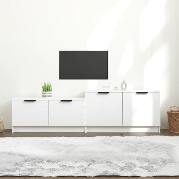 vidaXL TV skř&iacute;ňka b&iacute;l&aacute; 158,5 x 36 x 45 cm kompozitn&iacute; dřevo