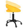 vidaXL Otočn&eacute; j&iacute;deln&iacute; židle 4 ks hořčicově žlut&eacute; samet