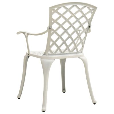 vidaXL Zahradní židle 6 ks litý hliník bílé