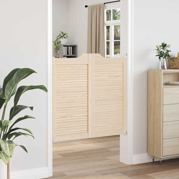 vidaXL Kř&iacute;dlov&eacute; dveře Louvred Design 1 p&aacute;r 100x100 cm borovicov&yacute; masiv