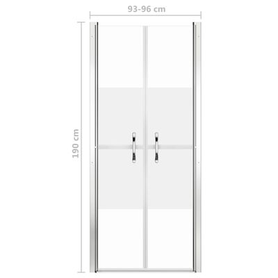 vidaXL Sprchové dveře polomatné ESG 96 x 190 cm
