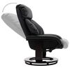 vidaXL Polohovac&iacute; TV křeslo s podnožkou čern&eacute; uměl&aacute; kůže