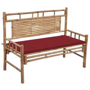 vidaXL Zahradn&iacute; lavice s podu&scaron;kou 120 cm bambus