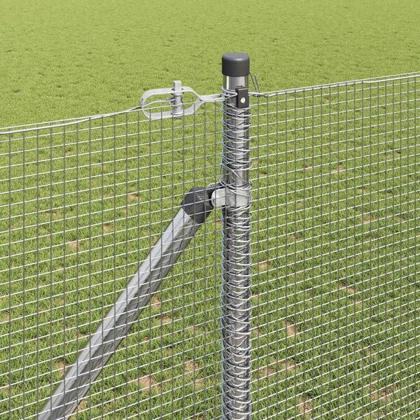 vidaXL Plotov&yacute; sloupek. Stř&iacute;brn&aacute; 50 x 1,2 m (s&iacute;ť 12 x 12 mm) Ocel