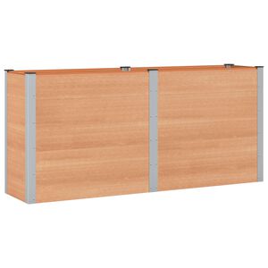 vidaXL Zahradn&iacute; vyv&yacute;&scaron;en&yacute; z&aacute;hon Hněd&aacute; 200 x 50 x 91 cm WPC a hlin&iacute;k