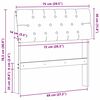 vidaXL Čalouněné čelo postele Světle šedá 75 cm Masivní borové dřevo