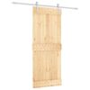 vidaXL Posuvn&eacute; dveře Př&iacute;rodn&iacute; a b&iacute;l&aacute; 85 x 210 cm Masivn&iacute; borov&eacute; dřevo