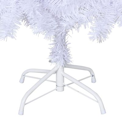 vidaXL Umělý vánoční stromek s hustými větvemi bílý 210 cm PVC