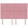 vidaXL Čelo postele s LED p&aacute;sov&yacute;mi světly s čelo Růžov&aacute; 72 cm samet