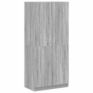 vidaXL &Scaron;atn&iacute; skř&iacute;ň &scaron;ed&aacute; sonoma 90 x 52 x 200 cm kompozitn&iacute; dřevo