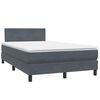 vidaXL Box spring postel s matrac&iacute; tmavě &scaron;ed&aacute; 120x210 cm samet