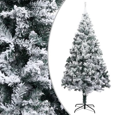 vidaXL Umělý vánoční stromek LED a sada koulí zasněžený zelený 400 cm