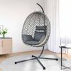 vidaXL Visející křeslo ve tvaru vejce antracitová a šedá