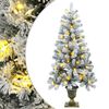 vidaXL Mini v&aacute;nočn&iacute; stromek zasněžen&yacute; 120 cm 100 LED Tepl&aacute; b&iacute;l&aacute; PVC