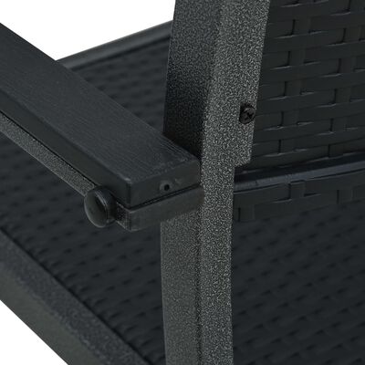 vidaXL Zahradní židle 4 ks černé plast ratanový vzhled