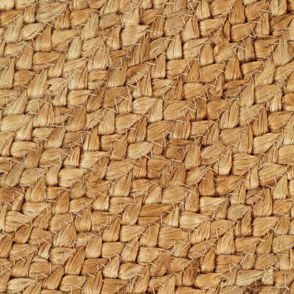 vidaXL Pleten&yacute; koberec s rozčep&yacute;řen&yacute;m okrajem 180 cm juta kulat&yacute;