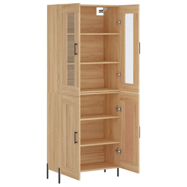 vidaXL Skř&iacute;ň highboard dub sonoma 69,5 x 34 x 180 cm kompozitn&iacute; dřevo