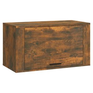 vidaXL N&aacute;stěnn&yacute; botn&iacute;k kouřov&yacute; dub 70 x 35 x 38 cm masivn&iacute; borovice
