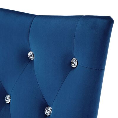 vidaXL Jídelní židle 6 ks tmavě modré samet