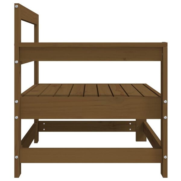 vidaXL Rohová pohovka medově hnědá masivní borové dřevo