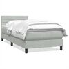 vidaXL Box spring postel s matrac&iacute; světle &scaron;ed&aacute; 80x210 cm samet