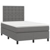 vidaXL Box spring postel s matrac&iacute; &scaron;ed&aacute; 120x190 cm uměl&aacute; kůže