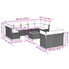 vidaXL 10dílná zahradní sedací souprava s poduškami černá polyratan