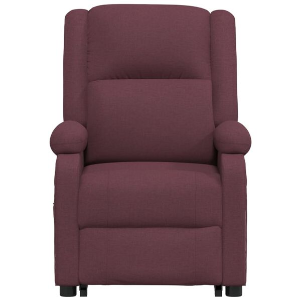 vidaXL Zvedací masážní křeslo fialové textil