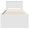 vidaXL R&aacute;m postele s čelo B&iacute;l&aacute; 120 x 200 cm kompozitn&iacute; dřevo