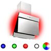 vidaXL N&aacute;stěnn&aacute; digestoř RGB LED 60 cm nerezov&aacute; ocel a tvrzen&eacute; sklo