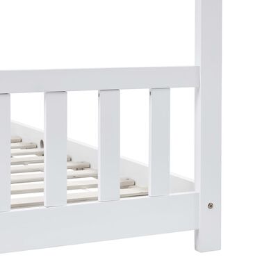vidaXL Rám dětské postele bílý masivní borové dřevo 90 x 200 cm