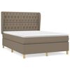 vidaXL Box spring postel s matrac&iacute; taupe 140x200 cm textil