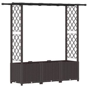 vidaXL Vyv&yacute;&scaron;en&yacute; z&aacute;hon s trel&aacute;ž&iacute; a střechou Hněd&aacute; 162,5 x 40 x 136 cm