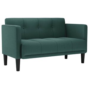 vidaXL Loveseat Sofa tmavě zelen&aacute; 111 cm textil