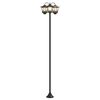 vidaXL Lampa se 3 hlavami Čern&aacute; 16 x 16 x 187 cm Hlin&iacute;k a ABS