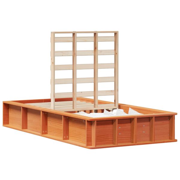 vidaXL R&aacute;m postele Voskově hněd&aacute; 100 x 200 cm Masivn&iacute; borov&eacute; dřevo