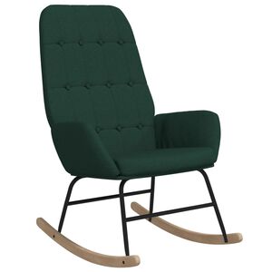 vidaXL Houpac&iacute; křeslo tmavě zelen&eacute; textil
