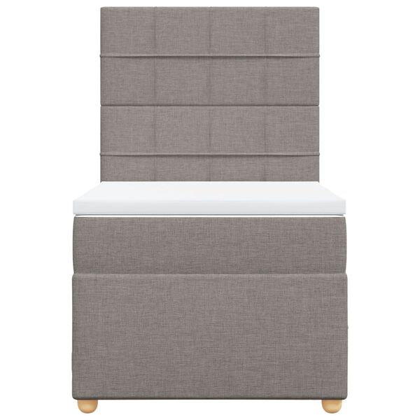 vidaXL Box spring postel s matrací taupe 90x190 cm textil