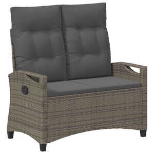 vidaXL Zahradn&iacute; lavice s pol&scaron;t&aacute;řem &Scaron;ed&aacute; a tmavě &scaron;ed&aacute; 105 x 60 x 112 cm