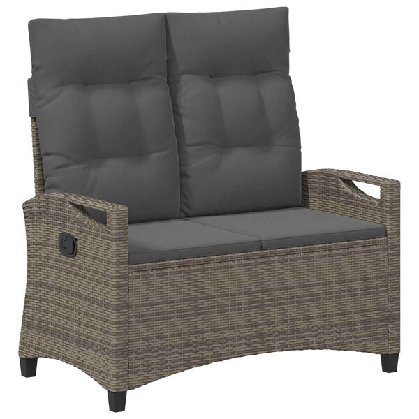 vidaXL Zahradn&iacute; lavice s pol&scaron;t&aacute;řem &Scaron;ed&aacute; a tmavě &scaron;ed&aacute; 105 x 60 x 112 cm